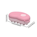 Maxbell Head Scalp Comb for Men Women Silicone Bristles Head Scrubber Pink