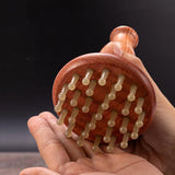 Maxbell Head Scalp Gua Sha Massager Deep Tissue Hair Care Travel Wooden Massage Comb