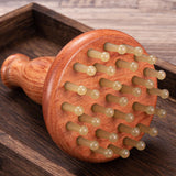 Maxbell Head Scalp Gua Sha Massager Deep Tissue Hair Care Travel Wooden Massage Comb