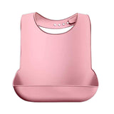Maxbell Dining Bib Clothing Protector Washable Feeding Bib for Senior Elderly Eating Pink