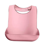 Maxbell Dining Bib Clothing Protector Washable Feeding Bib for Senior Elderly Eating Pink