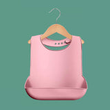 Maxbell Dining Bib Clothing Protector Washable Feeding Bib for Senior Elderly Eating Pink