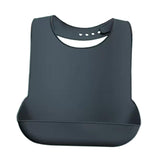 Maxbell Dining Bib Clothing Protector Washable Feeding Bib for Senior Elderly Eating Black