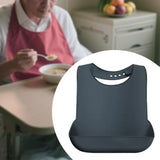 Maxbell Dining Bib Clothing Protector Washable Feeding Bib for Senior Elderly Eating Black