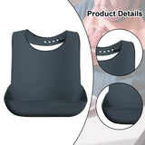 Maxbell Dining Bib Clothing Protector Washable Feeding Bib for Senior Elderly Eating Black