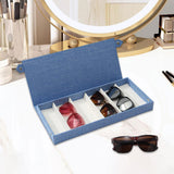 Maxbell Glasses Display Case Portable Sunglasses Organizer for Shop Hosuehold Drawer Blue