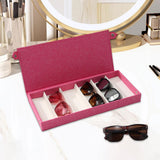 Maxbell Glasses Display Case Portable Sunglasses Organizer for Shop Hosuehold Drawer Pink