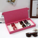 Maxbell Glasses Display Case Portable Sunglasses Organizer for Shop Hosuehold Drawer Pink