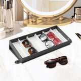Maxbell Glasses Display Case Portable Sunglasses Organizer for Shop Hosuehold Drawer Grey