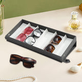 Maxbell Glasses Display Case Portable Sunglasses Organizer for Shop Hosuehold Drawer Grey