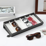 Maxbell Glasses Display Case Portable Sunglasses Organizer for Shop Hosuehold Drawer Grey