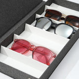 Maxbell Glasses Display Case Portable Sunglasses Organizer for Shop Hosuehold Drawer Grey