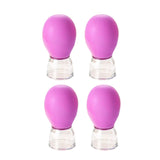 Maxbell 4x Facial Cupping Set Vacuum Suction Professional Facial Cupping Therapy Set Purple