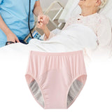 Maxbell Adult Diaper Incontinence Underwear Cotton Underpants for Seniors Old People Pink XL