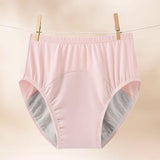 Maxbell Adult Diaper Incontinence Underwear Cotton Underpants for Seniors Old People Pink XXL