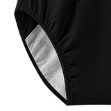 Maxbell Adult Diaper Incontinence Underwear Cotton Underpants for Seniors Old People Black XXXL