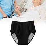 Maxbell Adult Diaper Incontinence Underwear Cotton Underpants for Seniors Old People Black XXXL