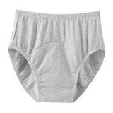 Maxbell Adult Diaper Incontinence Underwear Cotton Underpants for Seniors Old People Gray XXL