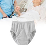 Maxbell Adult Diaper Incontinence Underwear Cotton Underpants for Seniors Old People Gray XXL