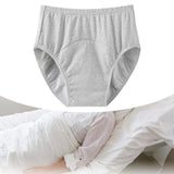 Maxbell Adult Diaper Incontinence Underwear Cotton Underpants for Seniors Old People Gray XXL