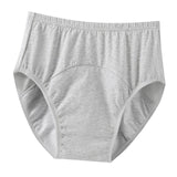 Maxbell Adult Diaper Incontinence Underwear Cotton Underpants for Seniors Old People Gray XXXL