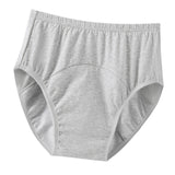Maxbell Adult Diaper Incontinence Underwear Cotton Underpants for Seniors Old People Gray XXXL