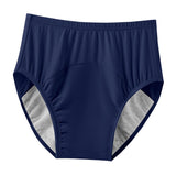 Maxbell Adult Diaper Incontinence Underwear Cotton Underpants for Seniors Old People Blue XXL