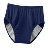 Maxbell Adult Diaper Incontinence Underwear Cotton Underpants for Seniors Old People Blue XXL