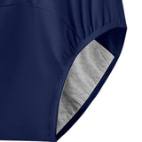 Maxbell Adult Diaper Incontinence Underwear Cotton Underpants for Seniors Old People Blue XXXL