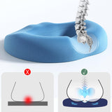 Maxbell Donut Pillow Men/Women Breathable Donut Seat Cushion for Sitting Home Office Blue