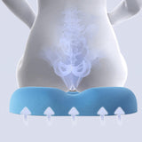 Maxbell Donut Pillow Men/Women Breathable Donut Seat Cushion for Sitting Home Office Blue