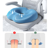 Maxbell Donut Pillow Men/Women Breathable Donut Seat Cushion for Sitting Home Office Blue