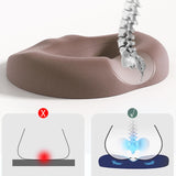 Maxbell Donut Pillow Men/Women Breathable Donut Seat Cushion for Sitting Home Office Brown
