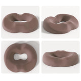 Maxbell Donut Pillow Men/Women Breathable Donut Seat Cushion for Sitting Home Office Brown