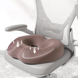 Maxbell Donut Pillow Men/Women Breathable Donut Seat Cushion for Sitting Home Office Brown