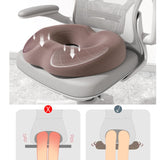 Maxbell Donut Pillow Men/Women Breathable Donut Seat Cushion for Sitting Home Office Brown