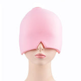 Maxbell Ice Pack Head Wrap Convenient Eye Mask Head Wrap Hat for Relieving Face Eyes pink