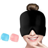 Maxbell Ice Pack Head Wrap Convenient Eye Mask Head Wrap Hat for Relieving Face Eyes grey