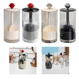 Maxbell Makeup Brush Holder Automatic Lifting Transparent for Countertop Office Dorm Red and White