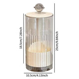 Maxbell Makeup Brush Holder Automatic Lifting Transparent for Countertop Office Dorm Silver and White