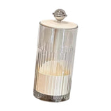 Maxbell Makeup Brush Holder Automatic Lifting Transparent for Countertop Office Dorm Silver and White