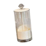 Maxbell Makeup Brush Holder Automatic Lifting Transparent for Countertop Office Dorm Silver and White