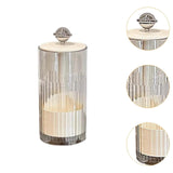 Maxbell Makeup Brush Holder Automatic Lifting Transparent for Countertop Office Dorm Silver and White