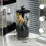 Maxbell Makeup Brush Holder Automatic Lifting Transparent for Countertop Office Dorm Silver and Black