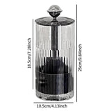 Maxbell Makeup Brush Holder Automatic Lifting Transparent for Countertop Office Dorm Silver and Black