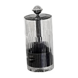 Maxbell Makeup Brush Holder Automatic Lifting Transparent for Countertop Office Dorm Silver and Black