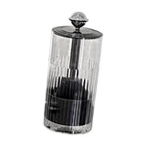 Maxbell Makeup Brush Holder Automatic Lifting Transparent for Countertop Office Dorm Silver and Black