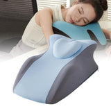 Maxbell Face Down Pillow Versatile Washable Cover Back Support for Sleeping Lounging Blue