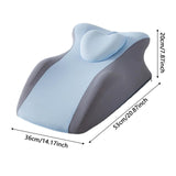 Maxbell Face Down Pillow Versatile Washable Cover Back Support for Sleeping Lounging Blue