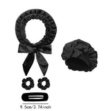 Maxbell Heatless Hair Curling Headband Portable Gift Comfortable Long Hair Curl Wrap Black